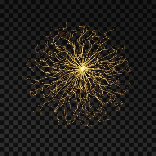 Array with dynamic particles 3d futuristic vector image