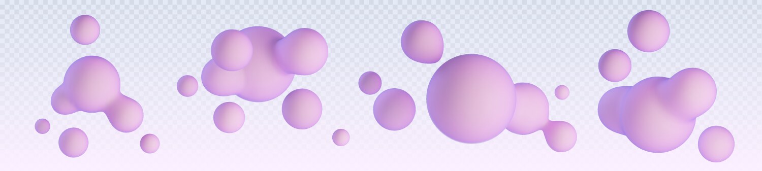 Abstract floating spherical blobs vector image