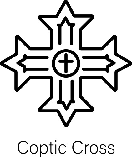 Coptic cross vector image