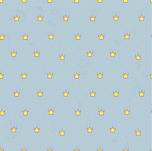 Seamless pattern with cute crowns simple Vector Image