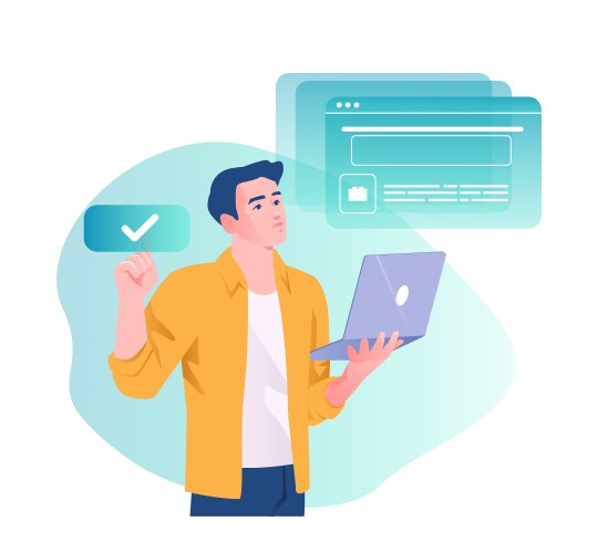 Software developer programmer or engineer vektorbild