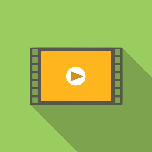 Video Icon Flat Design vector image