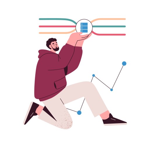 Logic and ordered structure concept person vector image
