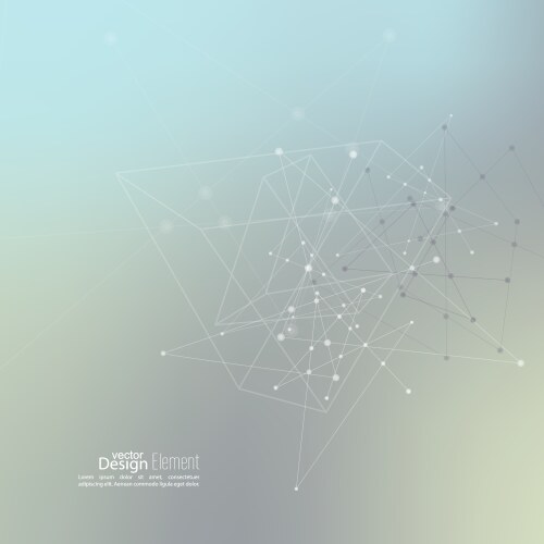 Virtual abstract background with particle vector image