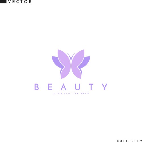 abstract butterfly logo vector image