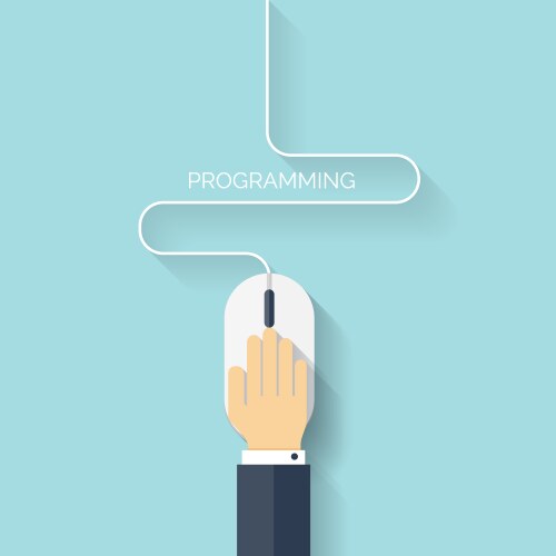 Hand with mouse Royalty Free Vector Image - VectorStock