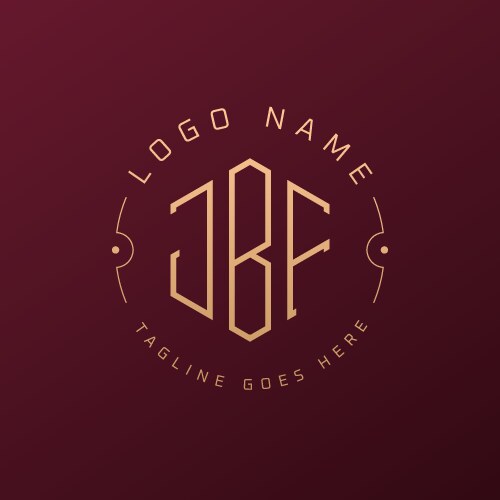 Modern jbf logo design letter minimalist Vector Image