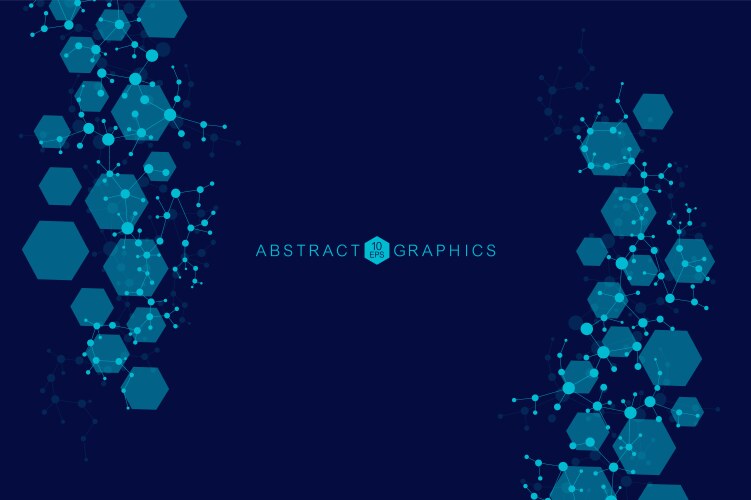 Science network pattern connecting lines and dots vector image