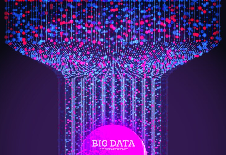 Big data concept abstract background network vector image