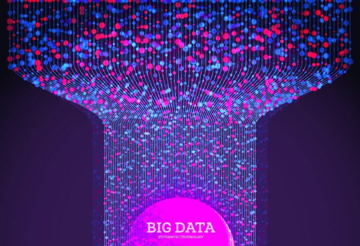 big data concept abstract background network vector image