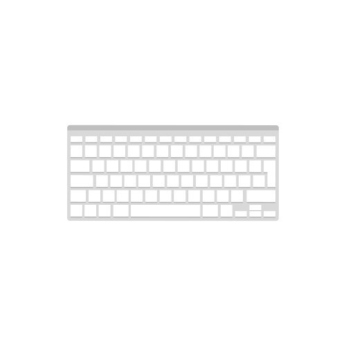 Computer keyboard in a flat style typing vector image