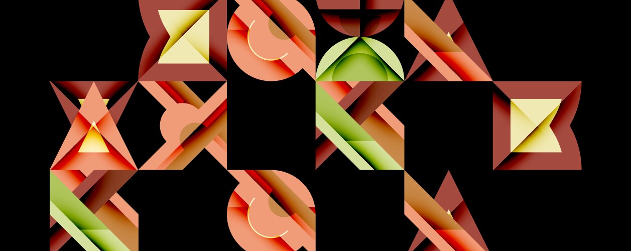 Abstract geometric shapes overlap creating vector image
