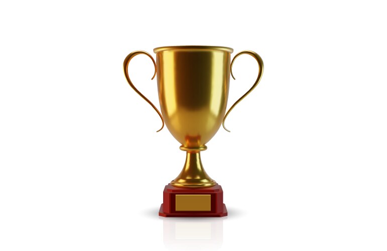 Golden trophy cup Royalty Free Vector Image - VectorStock