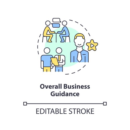 Overall business guidance concept icon vector image