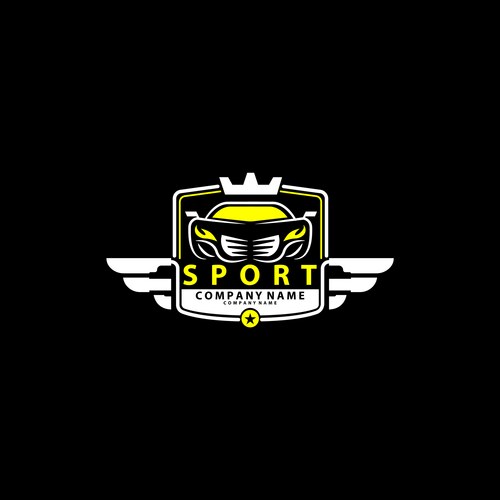 Crown automotive logo icon design – Royalty-Free Vector | VectorStock