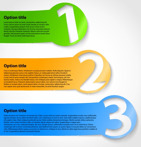 Torn paper progress option background Royalty Free Vector