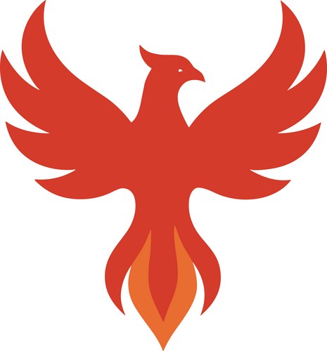 Rising Phoenix Flame Symbol – Royalty-Free Vector | VectorStock