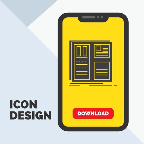 Design grid interface layout ui glyph icon vector image