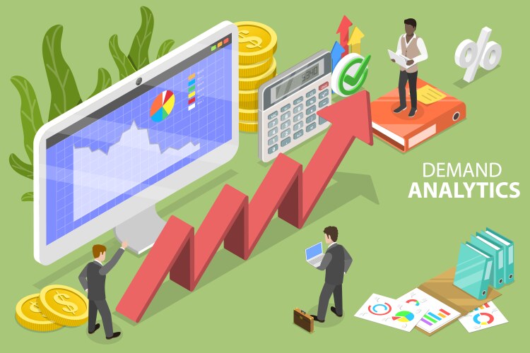 3d isometric flat conceptual Royalty Free Vector Image