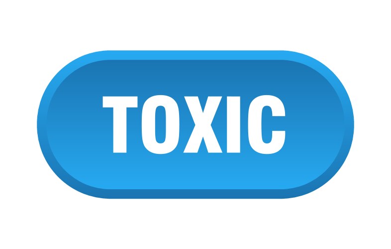 Toxic button rounded blue sign – Royalty-Free Vector | VectorStock