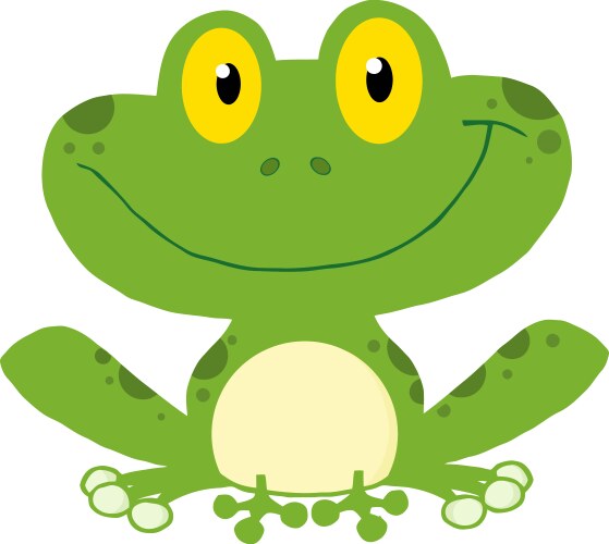 Cheerful Green Frog Vector Image