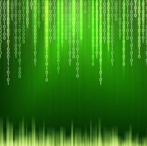 Matrix-Style Binary Code Background vector image
