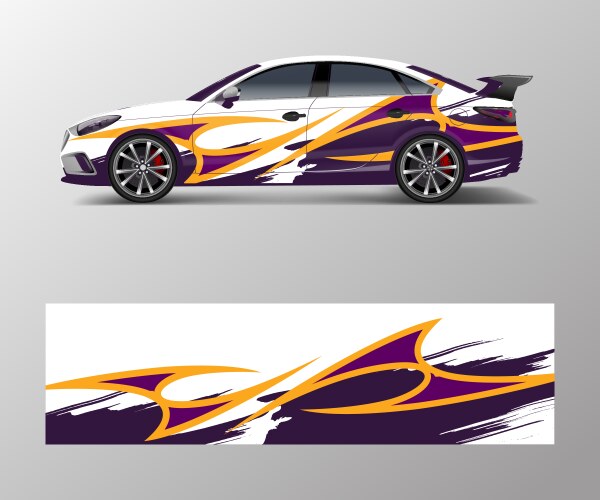 Racing Car Wrap - Speed & Style Vector Image