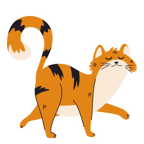 Ginger Kitten Portrait Vector Image