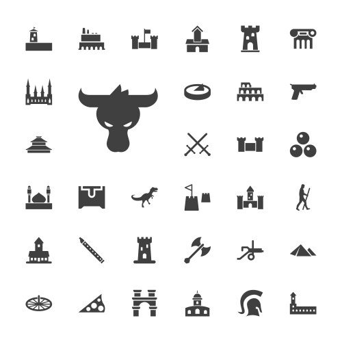 Ancient icons vector image