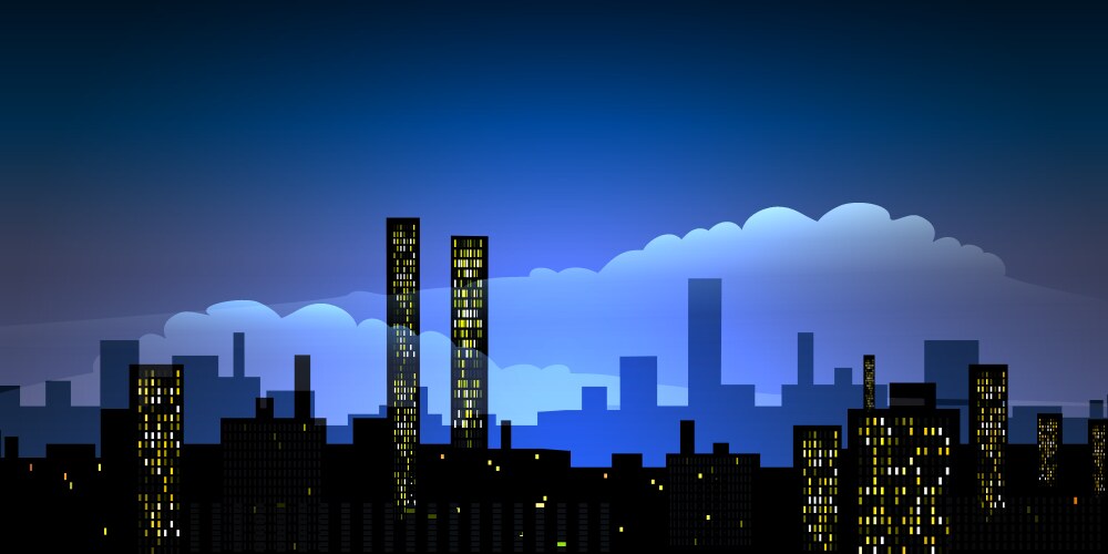 Morning urban cityscape Royalty Free Vector Image
