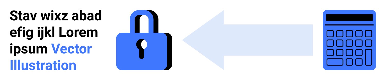 Secure data encryption process represented vector image