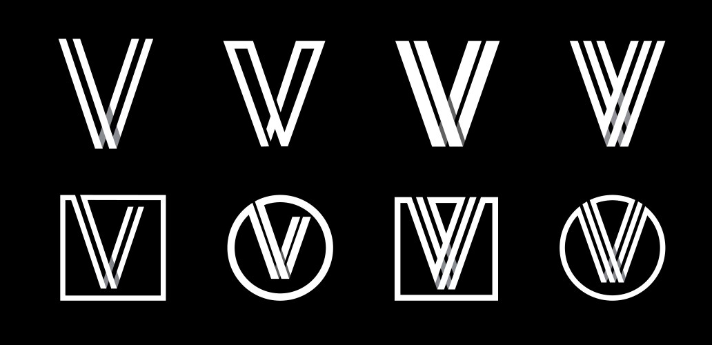 Monogram design template for two letters Vector Image