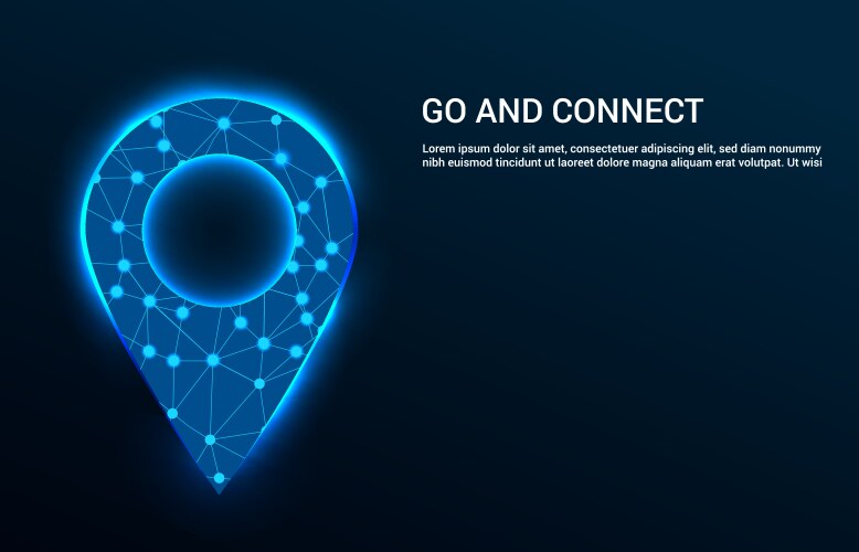 Global connection and navigation system concept vektorbild