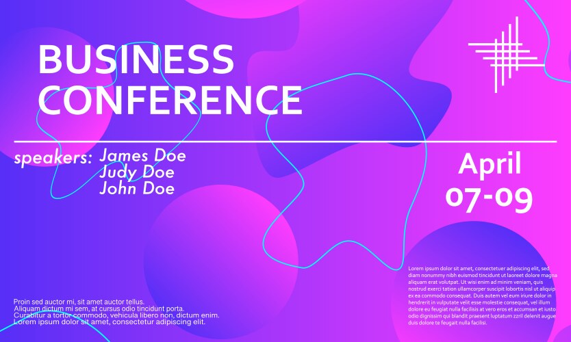 Business conference invitation design template – Lizenzfreie Vektorgrafik |  VectorStock, image size:834x500