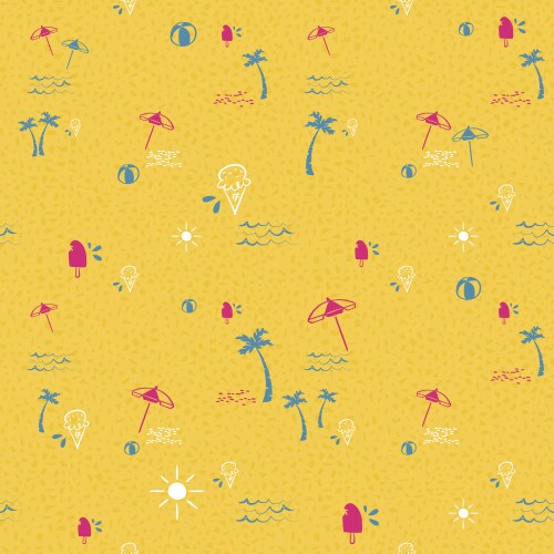 Tropical Summer Beach Pattern Vector Image