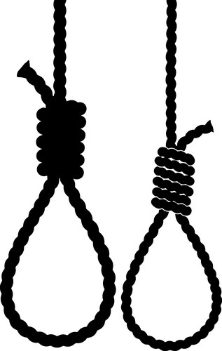 Hanging Noose Silhouette Vector Image