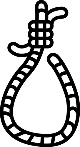 Pirate Hanging Rope Icon Vector Image