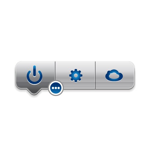 Start power button ui icon design on off symbol vector image
