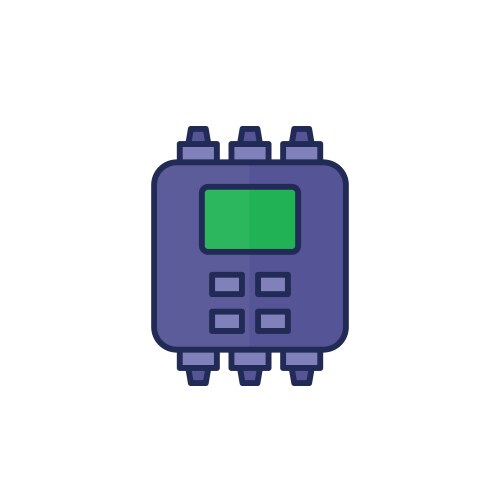 Plc icon programmable logic controller outlined vector image
