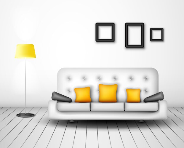 Realistic interior image Royalty Free Vector Image