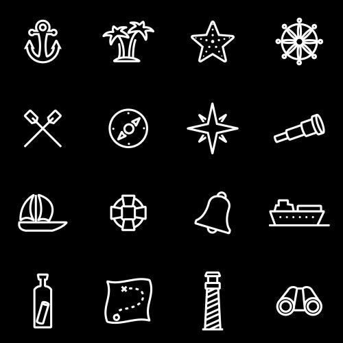 Nautical ropes set Royalty Free Vector Image - VectorStock