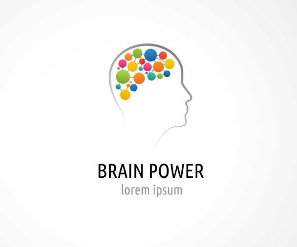 Brain creative mind man head learning icons Vector Image