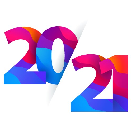 2021 new year banner vector image