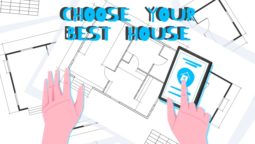 Top View Apartment Interior Detailed Plan Vector Image