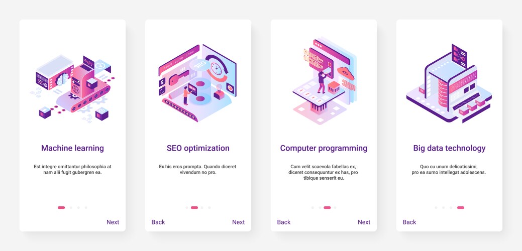 Machine learning programming code data technology vector image