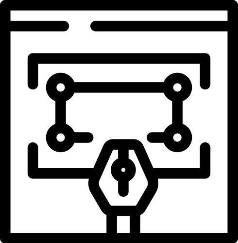 Web design process being edited using graphic vector image