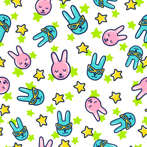 Doodles cute seamless pattern Vector Image