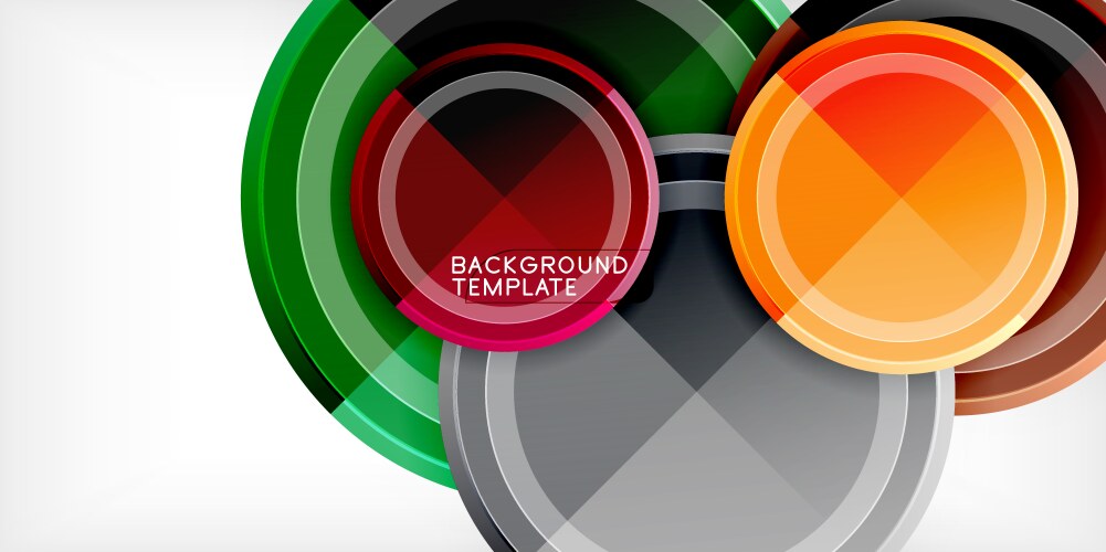 Abstract circles overlap creating dynamic vector image