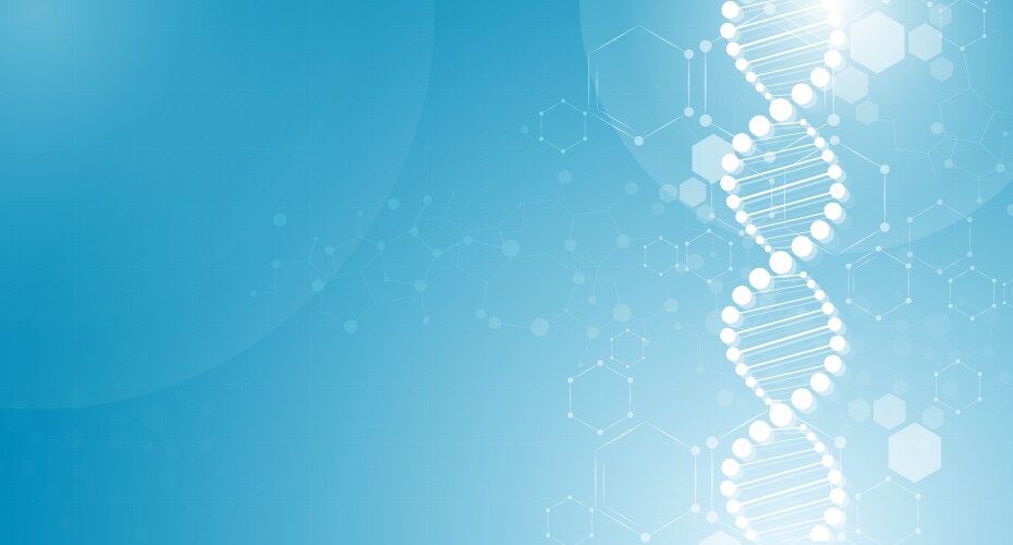 Dna digital sequence code structure with glow vector image