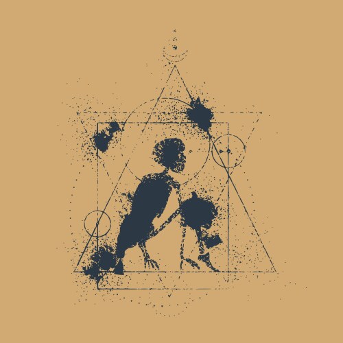 Esoteric Skeleton Symbolism Vector Image